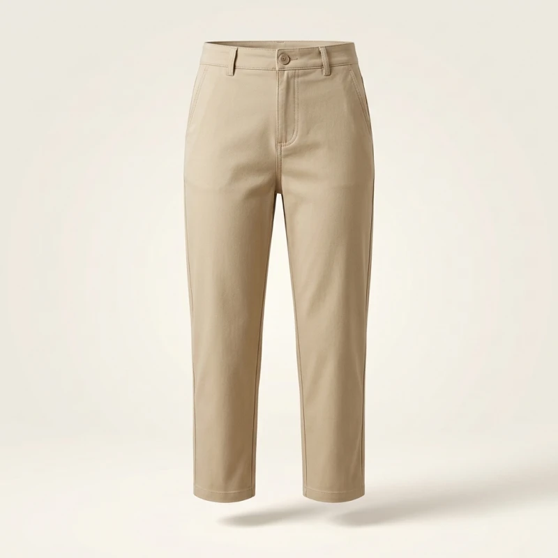 Plus Size Women's Stretch Ankle-Length Pants Spring & Summer Lightweight Casual Office Trousers For Curvy Girls