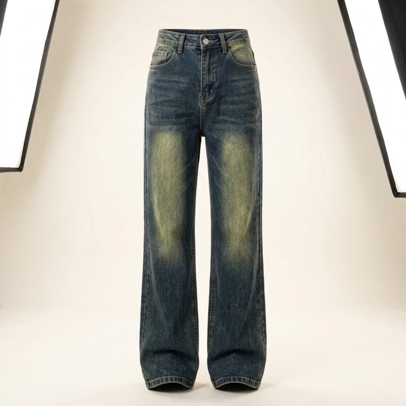 Spring 2025 Women's Retro Micro Flare Jeans High Waist Cotton Stretch Denim Ro ey Elastic Slimming Hoof Pants - Image 2