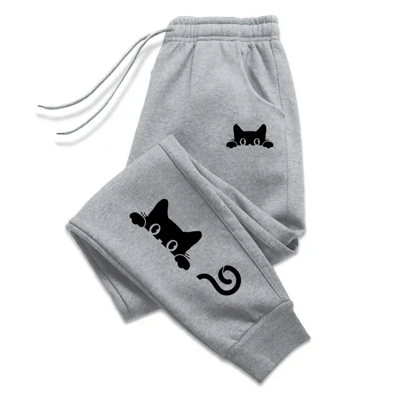 Cute Cat Printed Womens Sweatpants Daily Casual Fashion Trousers Sports Jogging Sweat Woman Pants Outdoors Street Hot Sale Pants - Image 4