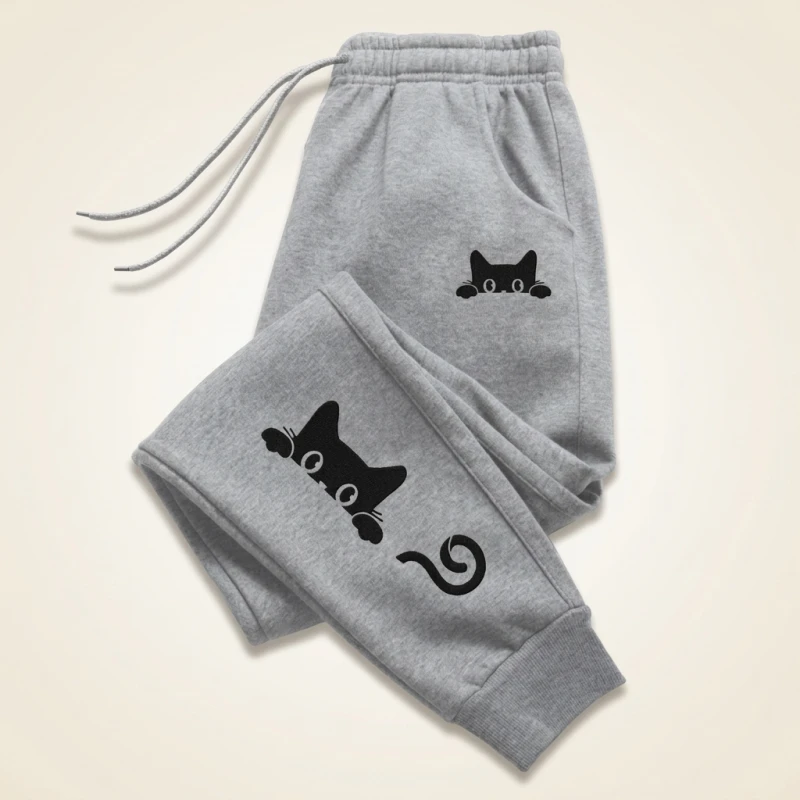 Cute Cat Printed Womens Sweatpants Daily Casual Fashion Trousers Sports Jogging Sweat Woman Pants Outdoors Street Hot Sale Pants - Image 4