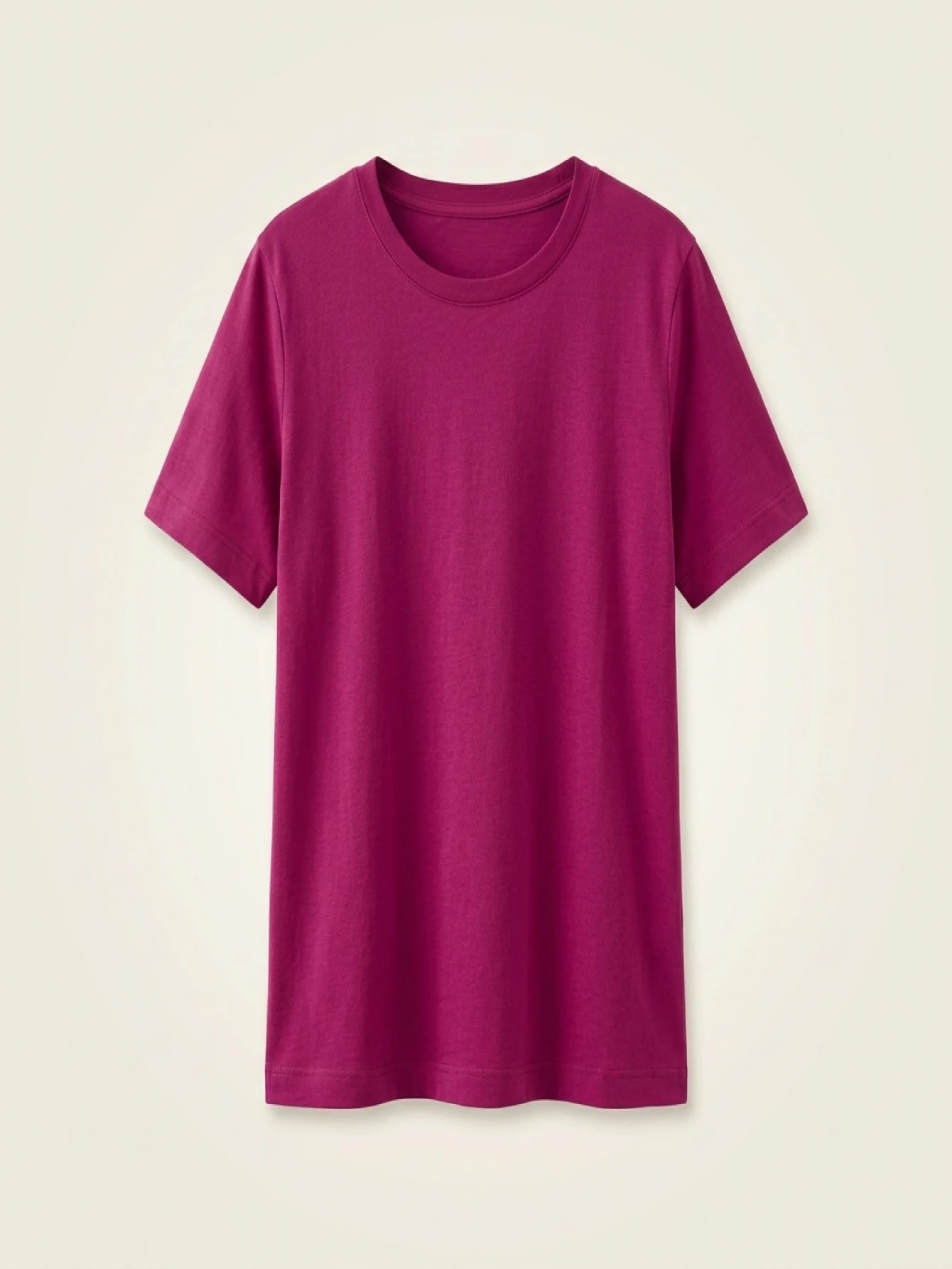 Plus size women's spring & summer simple fashion basic versatile polyester fiber with elastic solid color short-sleeved T-shirt。 - Image 5