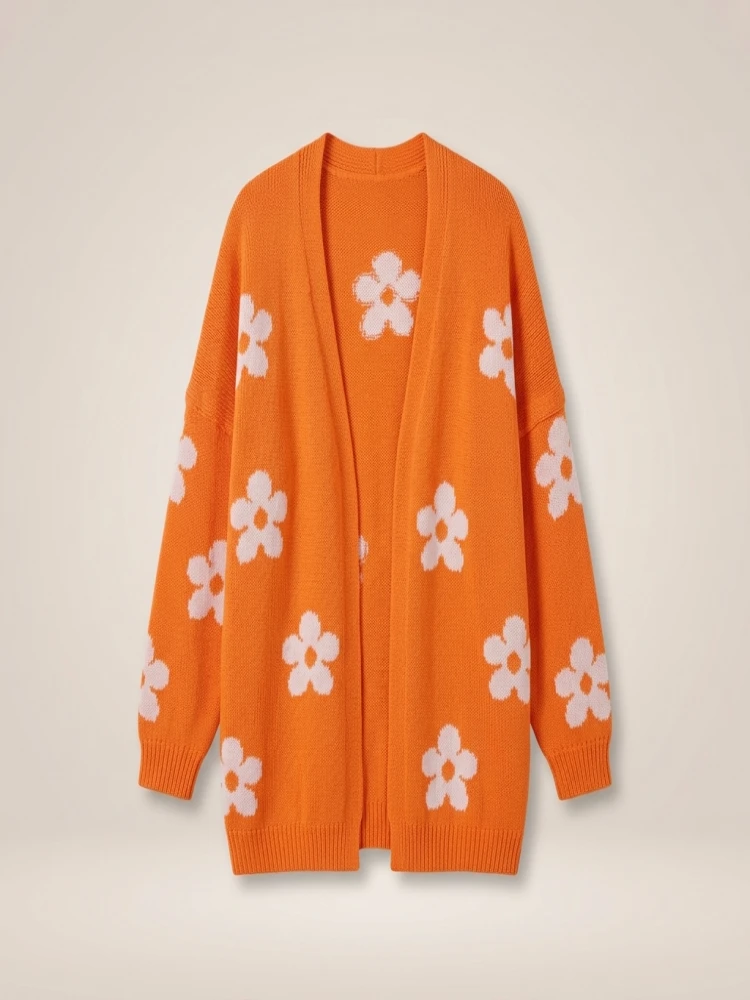 Plus Size Women's 2025 Autumn New Cardigan Star Pattern Fashion Loose Daily Home Lazy Style Sweater
