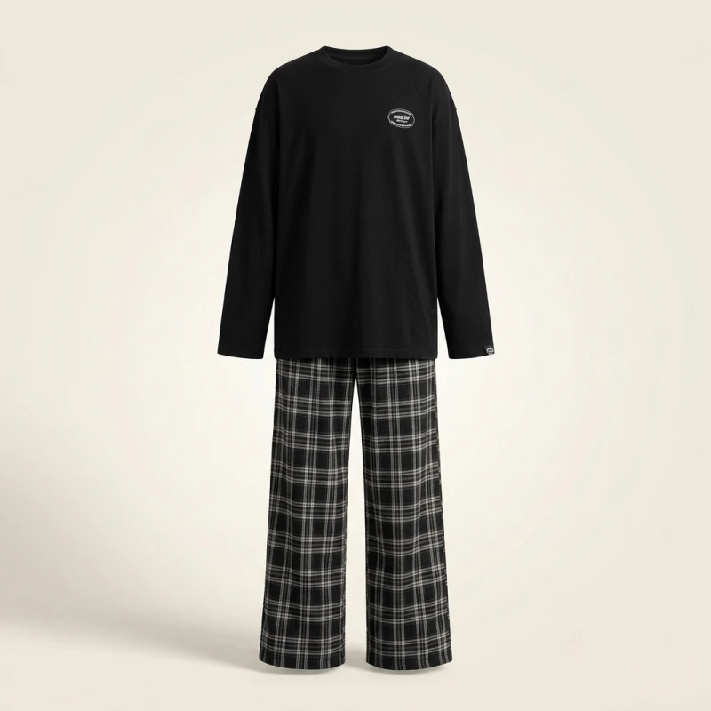Oversize Pants Women Sweatpants Summer Fashion Black Plaid Casual Pants Elastic Waist Casual Pockets Student Unisex Trousers - Image 6