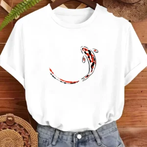 Plus Size Graceful Koi - Inspired Fashion Garment For Stylish Curve - Loving Ladies