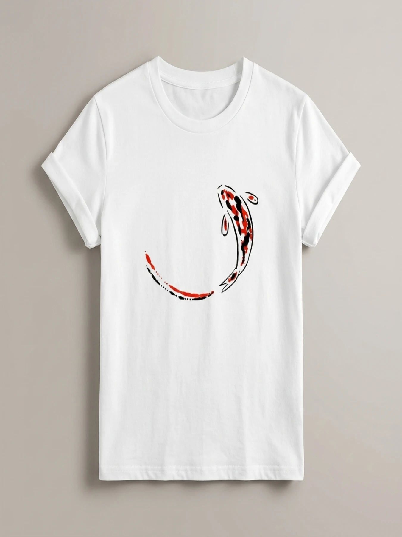 Plus Size Graceful Koi - Inspired Fashion Garment For Stylish Curve - Loving Ladies