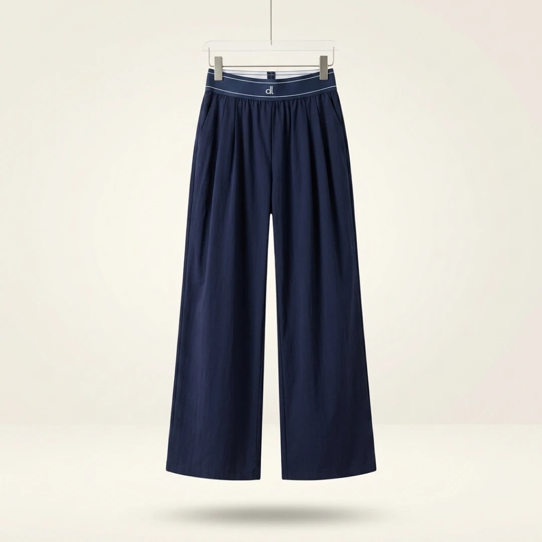 Sport Wide-leg Pants Women Summer Al Letter Straight Trousers Elastic Waist Fitness Run Casual Loose Baggy Pants Joggers Women - Image 2