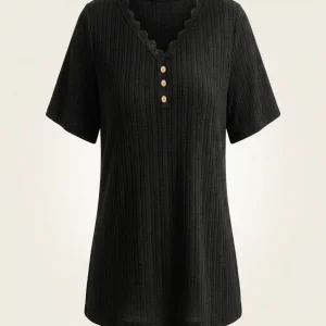 Plus Size 2025 Spring Summer New Women's V-Neck Pure Colour Polyester Fabric Commuter Loose Casual Summer Best Choice