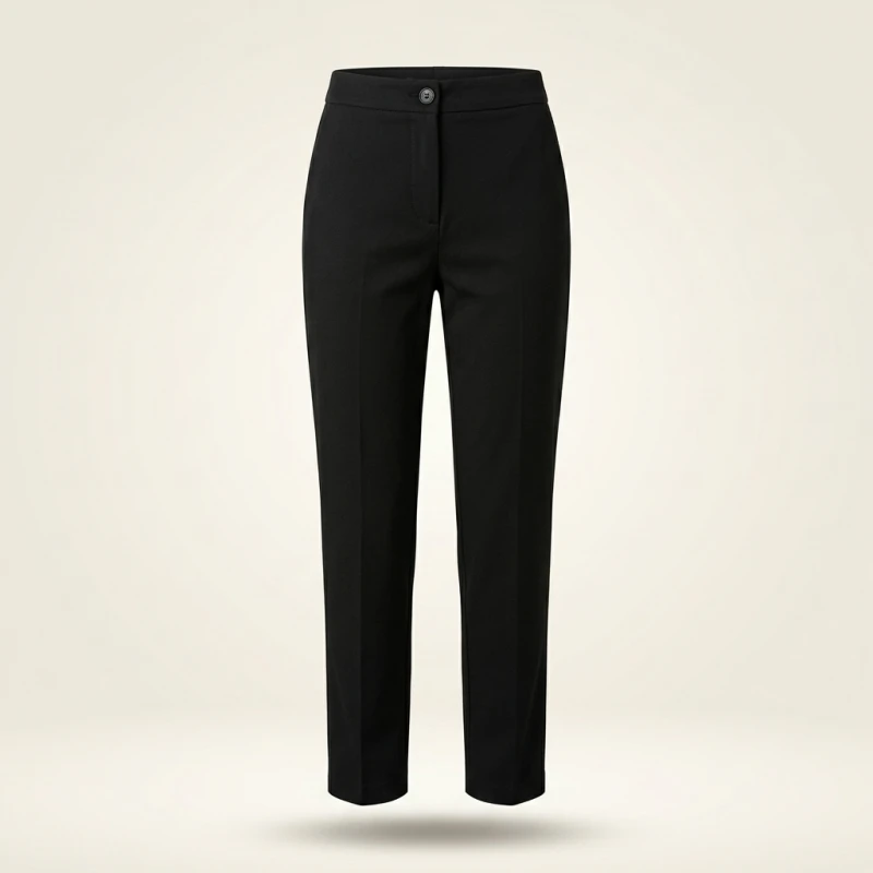 Plus Size Women's Stretch Ankle-Length Pants Spring & Summer Lightweight Casual Office Trousers For Curvy Girls - Image 4