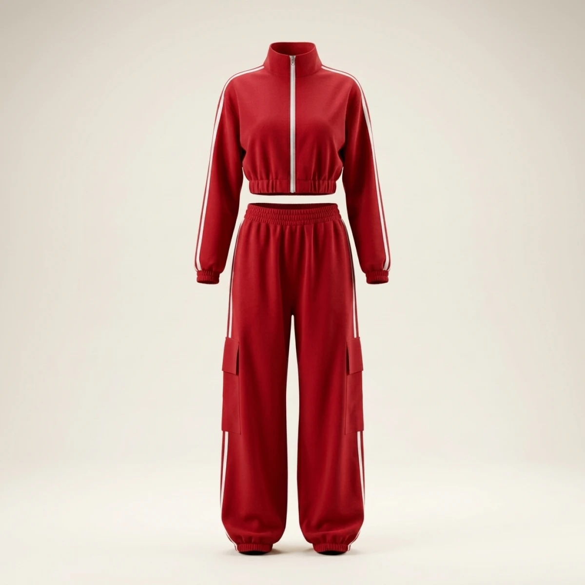 American Sle High Waist Loose Wide Leg Pants Street Sle Straight Cut Elastic Waist Dstring Casual Trousers for Women - Image 3