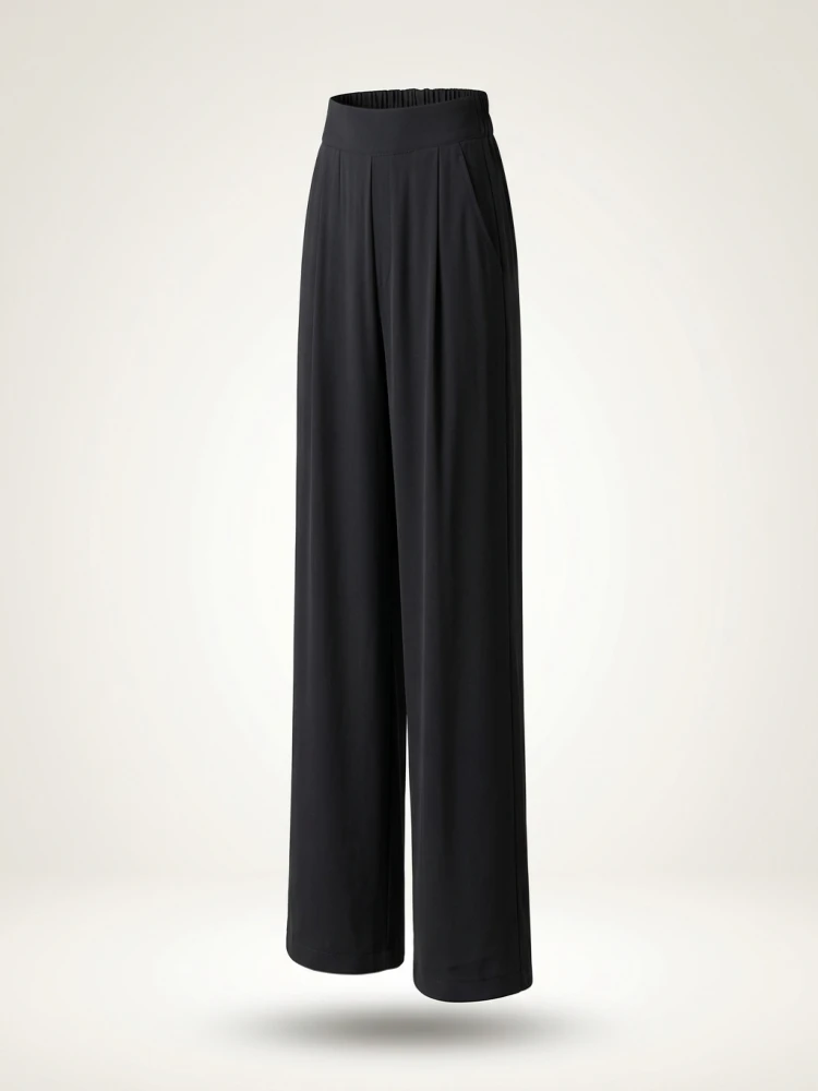 High Waist Wide Leg Pants Women's Loose Casual Straight Cut Slimming Concealing Long Trousers Indian Sle Commute Faion - Image 4