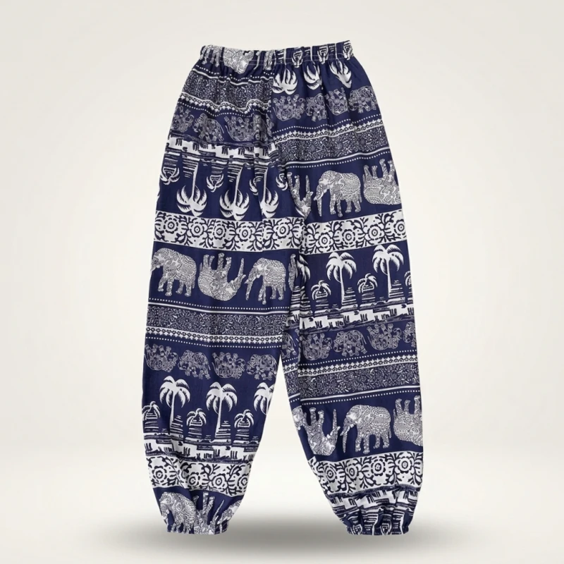 Ladies' thin casual straight leg pants with elephant print comfortable and breathable outdoor sunscreen and mosquito proof pants
