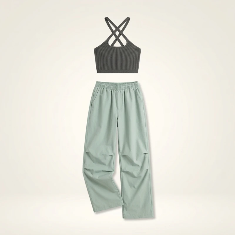 Y2k Cargo Women Drawstring Pants Low Waist Sweatpant Streetwear Vintage Baggy Wide Leg Trousers Oversized Parachute Jogger Pants - Image 3