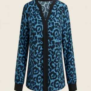 Women Plus Size Woven Spring And Autumn Shirt