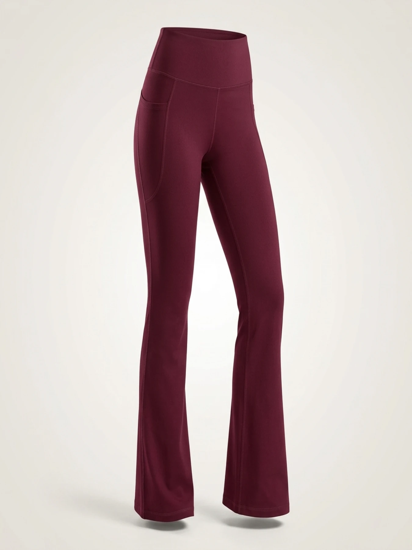 Women's Flared Pants with Pockets, Flared Leg Yoga Pants High Waist Fitness Casual Tummy Tuck Pants - Image 2