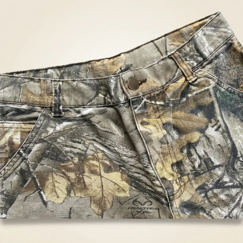 Waed Denim Camouflage Pants American Sle Branches Wide Leg Loose Straight Cut Jeans Low Waist Long Trousers for Women - Image 4