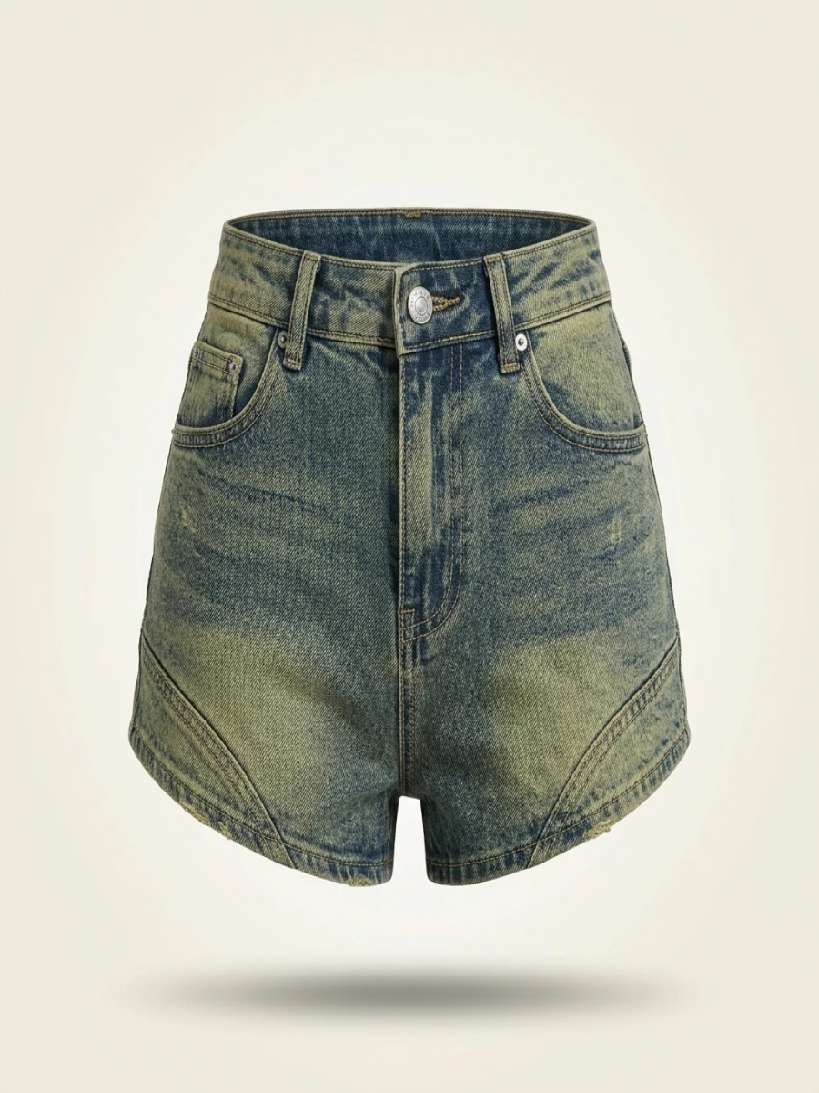High Waist Slim Fit Denim orts Women Summer Outwear Vintage Straight Leg Base Layer Tight Hing Hot Pants - Image 2