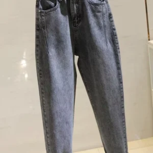 Spring Autumn plus Size Denim Jeans Women's Student BF Loose Slimming Harem Carrot Pants Trendy High Waist Nine Points