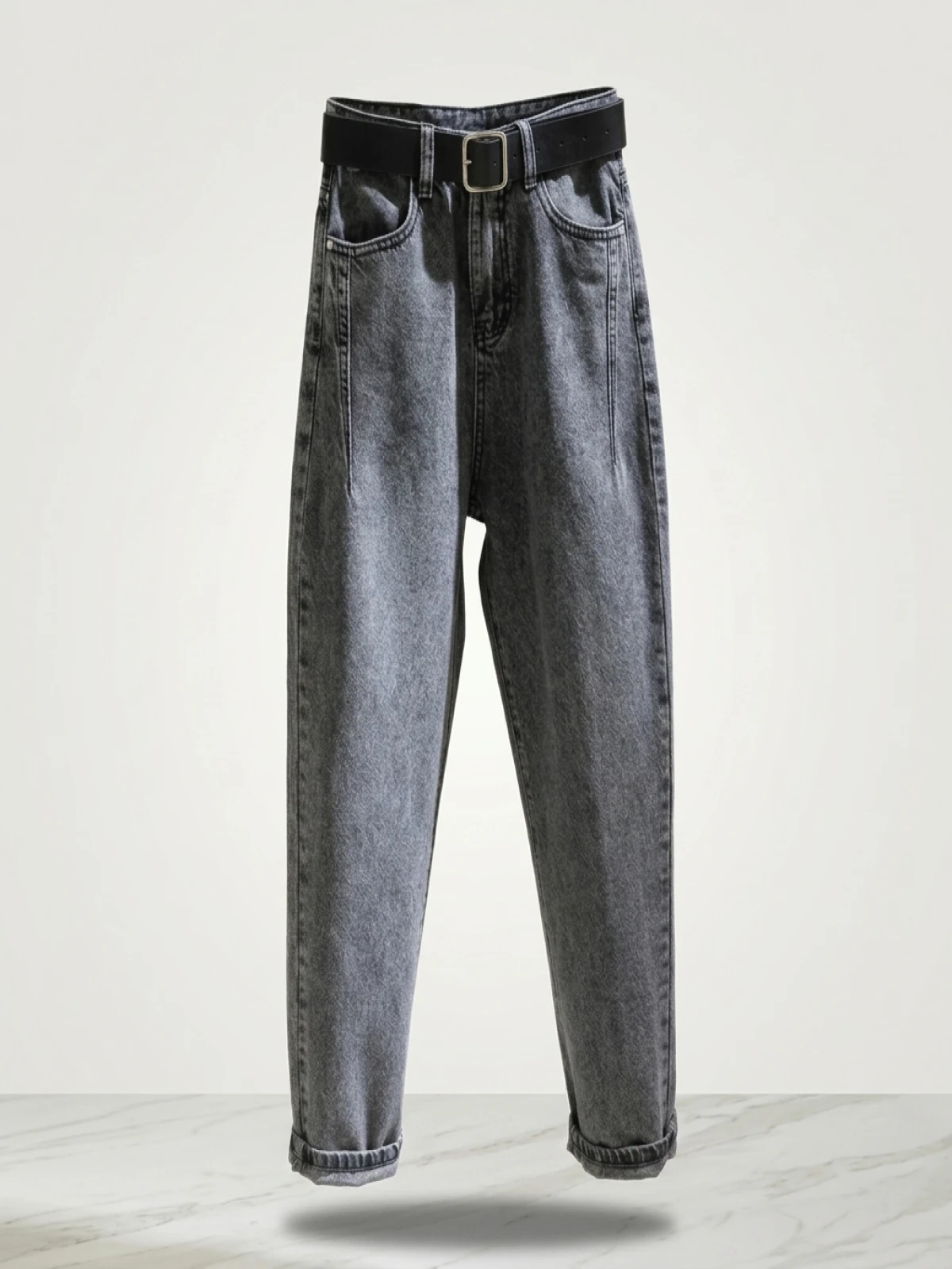 Spring Autumn plus Size Denim Jeans Women's Student BF Loose Slimming Harem Carrot Pants Trendy High Waist Nine Points