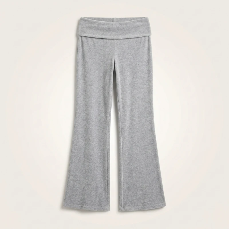 Casual Sexy Basic Solid Flare Pants Y2K Slim Low-Waisted Boot Cut Pants Women 2024 Autumn Spring Fashion Streetwear Lady - Image 2
