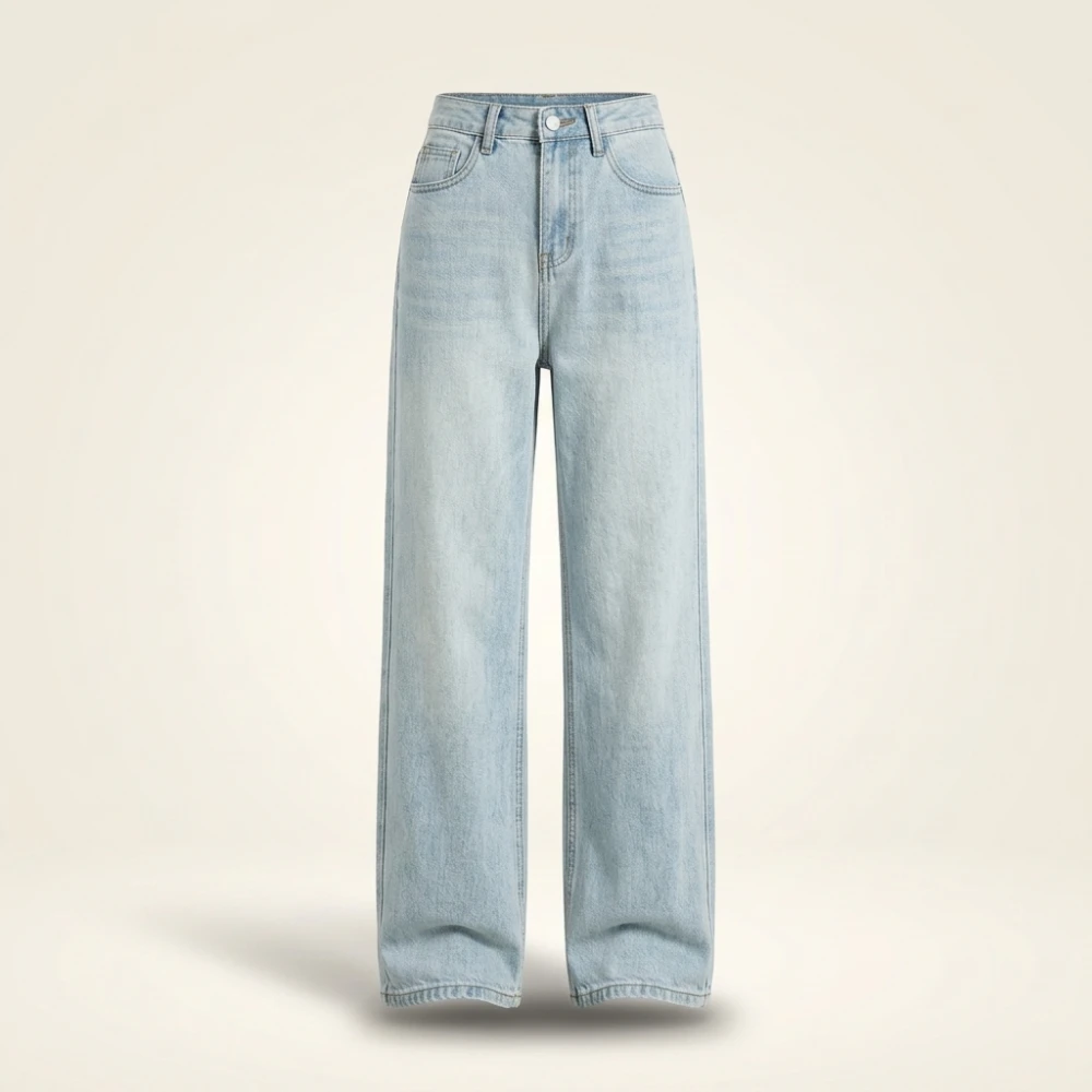 High Waist Wide Leg Jeans Women's Summer Versatile Thin New Loose Slimming Drapey Narrow Straight Cut Pants - Image 2
