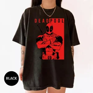 2025 Plus Size Women's Summer T-Shirt Deadpool Patterned Prints Trendy Fashion Outfits