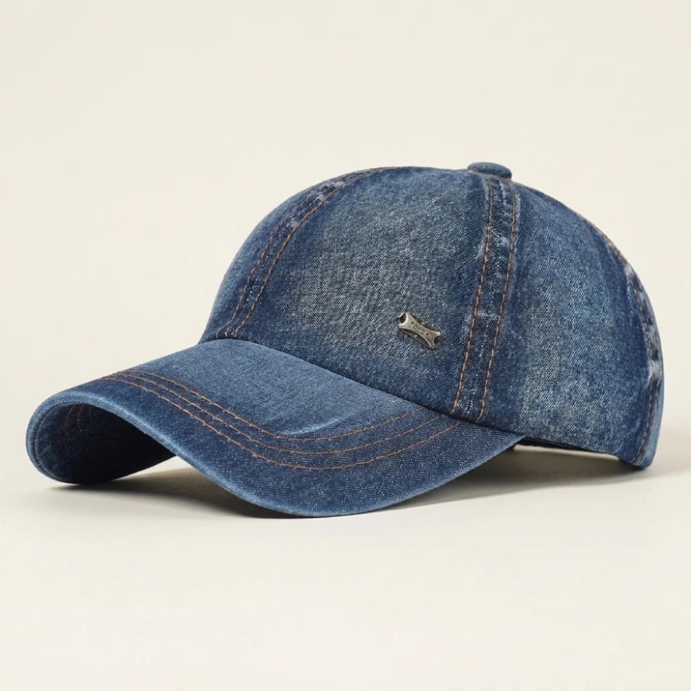 Vintage Washed Cotton Baseball Cap Men Women Denim Dad Hat Adjustable Trucker Style Low Profile - Image 2