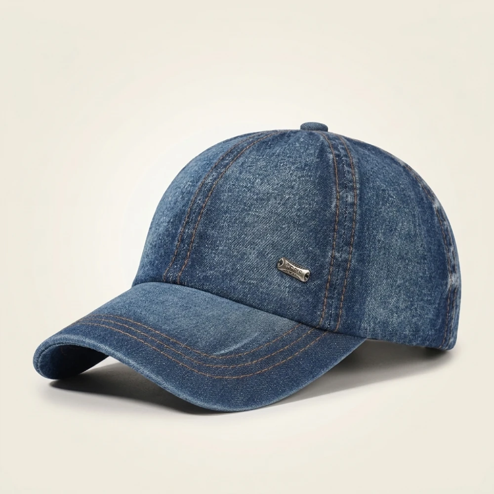 Vintage Washed Cotton Baseball Cap Men Women Denim Dad Hat Adjustable Trucker Style Low Profile - Image 4