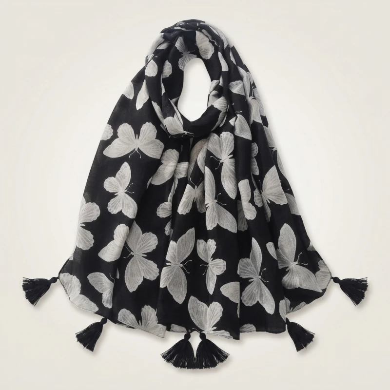 Floral Brand Scarf Luxury Designers New Style Women Elegant Scarves Hug Shawls Pink Purple Scarf Bandana Fashion Design Shawls (Men's & Women's) - Image 4
