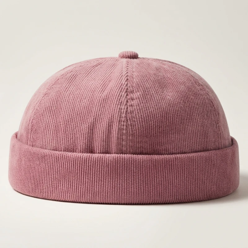 Spring And Summer New Casual Landlord Hat Street Melon Skin Tide Hats Without Brim Retro Hip Hop Cap Men And Women Universal Cap (Men's & Women's) - Image 2
