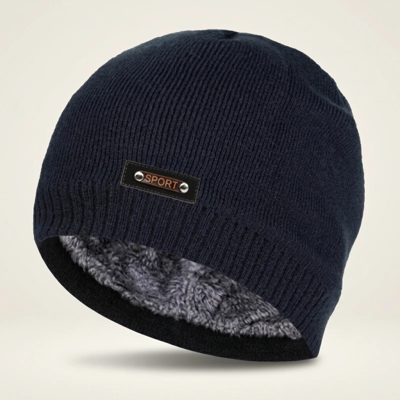 Knitted Hat Men Winter Hats For Women Beanie Hat Cap Fur Skullies Beanies шапка мужская Skull Gorro Bonnet Caps Man