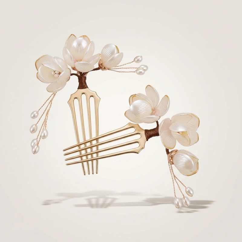 Elegant Retro Flower Golden Alloy Hair Clip Perfect for Curling or Straight Hair, Ideal for Parties Hair Pin Hair Accessories (Men's & Women's) - Image 2