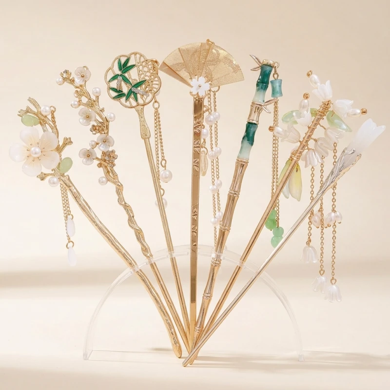 Light Luxury Flower Hairpin For Women Indian Style Floral Butterfly Tassel Hair Stick Elegant Metal Jewelry Hairpin Hair Clips (Men's & Women's) - Image 5