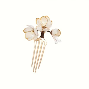 Elegant Retro Flower Golden Alloy Hair Clip Perfect for Curling or Straight Hair, Ideal for Parties Hair Pin Hair Accessories (Men's & Women's)