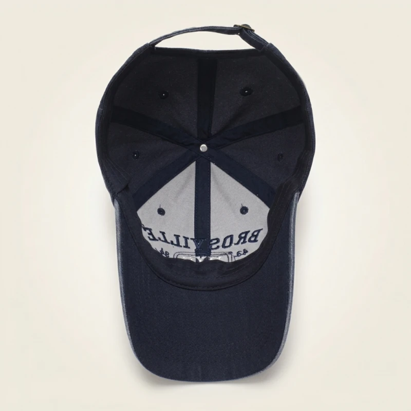 Four Seasons Men's Baseball Cap Casual Wash Embroidered Cap Curved Brim Bowler Sun Hat Official Website - Image 3